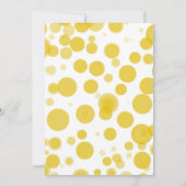 モダンな黄色と白の水玉でお祝いしよう 招待状 (裏面)