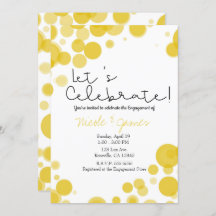 モダンな黄色と白の水玉でお祝いしよう