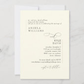 モダンな黄色のグリーンウェディング - 花嫁の両親の結婚式 招待状 (正面)