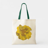 モダンな黄色の椿の花Tシャツ トートバッグ (裏面)