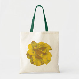 モダンな黄色の椿の花Tシャツ トートバッグ