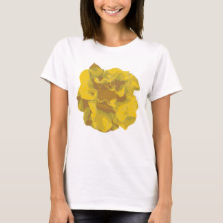 モダンな黄色の椿の花Tシャツ Tシャツ