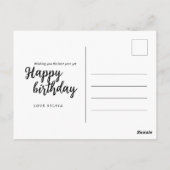 モダンな黄道帯のサイン 青い金色の乙女座 ヴァージン 誕生日 ポストカード (裏面)