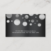 モダンな黒い及び白はアナウンサーに点を打ちます 名刺 (裏面)