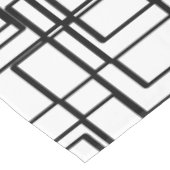 モダンな黒い及び白は正方形、ラインパターンを妨げます テーブルクロス (アングル)