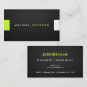 モダンな黒およびライムグリーン滑らかにすれば 名刺 (正面/裏面)