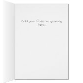 モダンな黒および金ゴールドのクリスマスツリーカード (内側 (右))