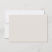 モダンな黒とアイボリーの結婚式RSVP（返信ハガキ）シンプルデザイン 出欠カード (裏面)