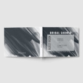 モダンな黒とグレーの筆致 ゲストブック (全面)