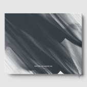 モダンな黒とグレーの筆致 ゲストブック (裏面)