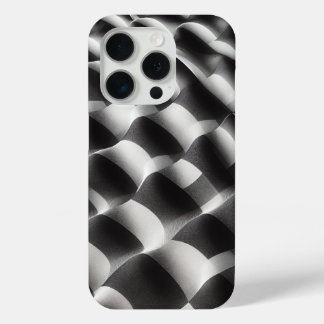 モダンな黒と白のオプアートスマホケース - 抽象的 iPhone 15 PROケース