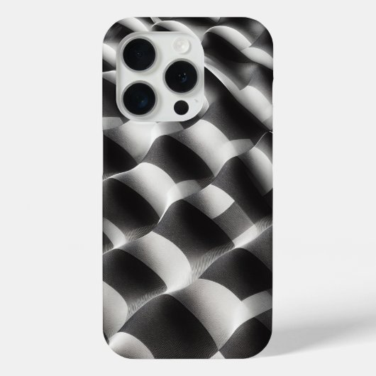 モダンな黒と白のオプアートスマホケース - 抽象的 Case-Mate iPhoneケース (裏面)