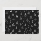 モダンな黒と白のクリスマスフォトカード (裏面)