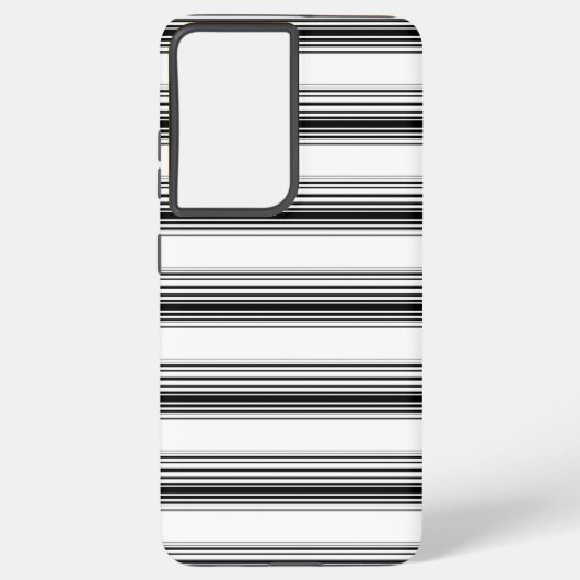 モダンな黒と白のストライプ SAMSUNG GALAXYケース (裏面)