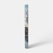 モダンな黒と白の大理石のイニシャル SAMSUNG GALAXYケース (左側面)