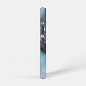 モダンな黒と白の大理石のイニシャル SAMSUNG GALAXYケース (右側面)