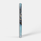 モダンな黒と白の大理石のモノグラム SAMSUNG GALAXYケース (右側面)