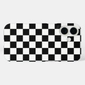 モダンな黒と白の市松模様iPhone Case-Mate iPhoneケース (裏面 (横))