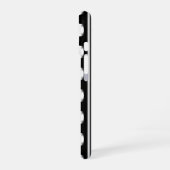 モダンな黒と白の幾何学グリッドiPhoneケース iPhone 16ケース (左側面)