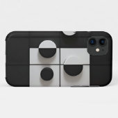 モダンな黒と白の幾何学抽象アート Case-Mate iPhoneケース (裏面(横))