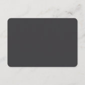 モダンな黒と白の手書き風ウェディングRSVPカード エンクロージャーカード (裏面)