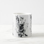 モダンな黒と白の抽象大理石 コーヒーマグ コーヒーマグカップ (中央)
