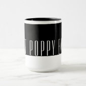 モダンな黒と白の最高のポピー マグカップ (中央)