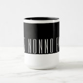 モダンな黒と白の最高のNONNO Ever マグカップ (中央)