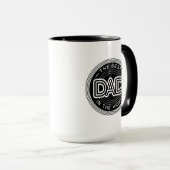 モダンな黒と白の父の日 マグカップ (正面右)