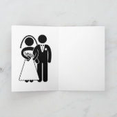 モダンな黒と白の結婚式の招待状 ミニマル 招待状 (内部)