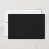 モダンな黒と白の結婚式RSVP 出欠カード (裏面)