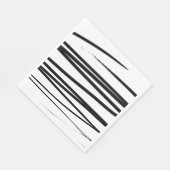 モダンな黒と白の線抽象アート スタンダードランチョンナプキン (角)