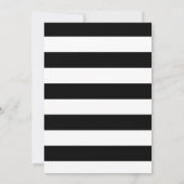 モダンな黒と白の60歳の誕生日 招待状 (裏面)