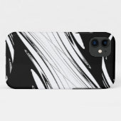 モダンな黒と白 Case-Mate iPhoneケース (裏面(横))