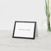 モダンな黒によってブラシをかけられる金属のエレガントでスタイリッシュなクラシック ノートカード (正面)