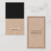 モダンな黒によって印刷されるクラフトの縦の名刺 名刺 (正面/裏面)