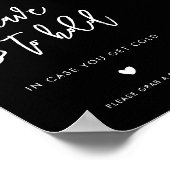 モダンな黒のウェディングブランケットの看板 ポスター (角)