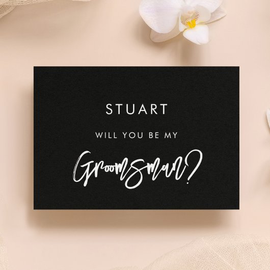 モダンな黒のウェディングプランナー提案カード 招待状