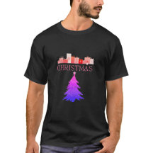 モダンな黒のクリスマスTシャツ！