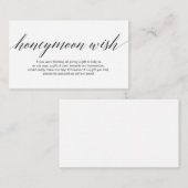 モダンな黒のフォント, 結婚式 ハネムーン 記念基金 エンクロージャーカード (正面/裏面)