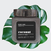 モダンな黒のミニマルキャンドル製品ラベル スクエアシール