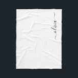 モダンな黒の女の子のイニシャル名 フリースブランケット<br><div class="desc">黒のイニシャル名フリースブランケット -  上品で豪華なスタイルが好きな人への、16歳の誕生日、結婚、結婚前のお祝い、結婚記念日、ベビーシャワー、女友達とのパーティーのプレゼントに最適</div>