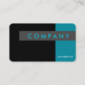 モダンな黒及びターコイズの蜜蜂の巣の名刺 名刺 (裏面)