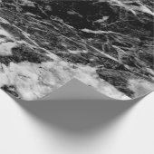 モダンな黒大理石のテクスチャー ラッピングペーパー (角)