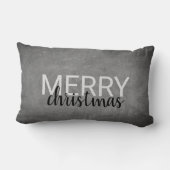 モダンな黒板のカスタムなメリークリスマスの原稿 ランバークッション (裏面)