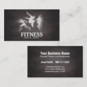 モダンな黒板のランナーのパーソナルトレーナーのフィットネス 名刺 (正面/裏面)