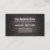 モダンな黒板のランナーのパーソナルトレーナーのフィットネス 名刺 (裏面)