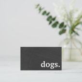 モダンな黒板の犬 ロイヤルティ・パンチカード 名刺 (スタンド正面)