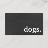 モダンな黒板の犬 ロイヤルティ・パンチカード 名刺 (正面)