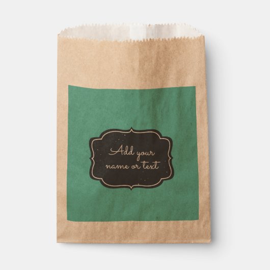 モダンな黒板フレーム カスタム アクア フェイバーバッグ (正面)